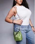 heatseal droplet pouch bag in green